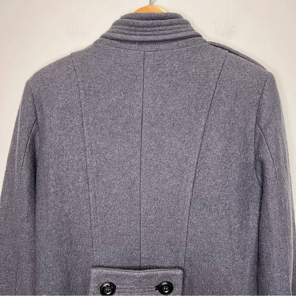 W118 by Walter Baker Grey Wool Trench Coat Size Small - Picture 9 of 15